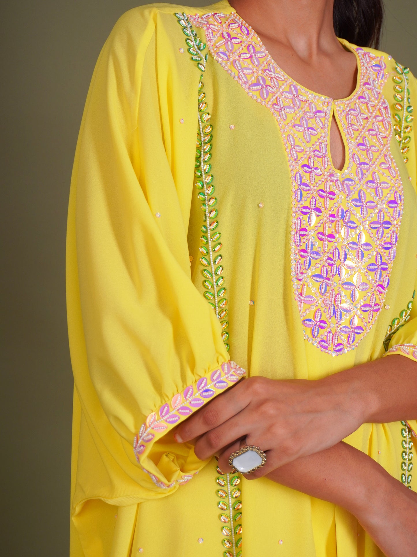 Yellow Kaftan Set