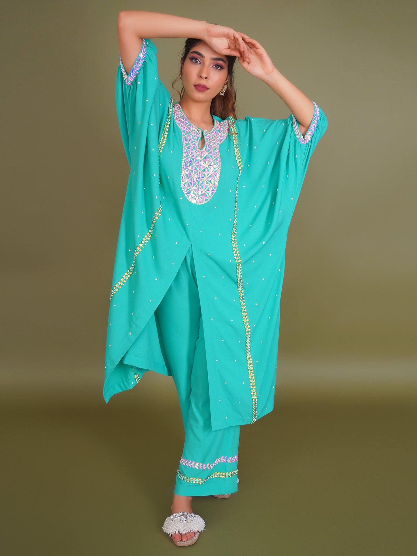 Jade Green Kaftan Set