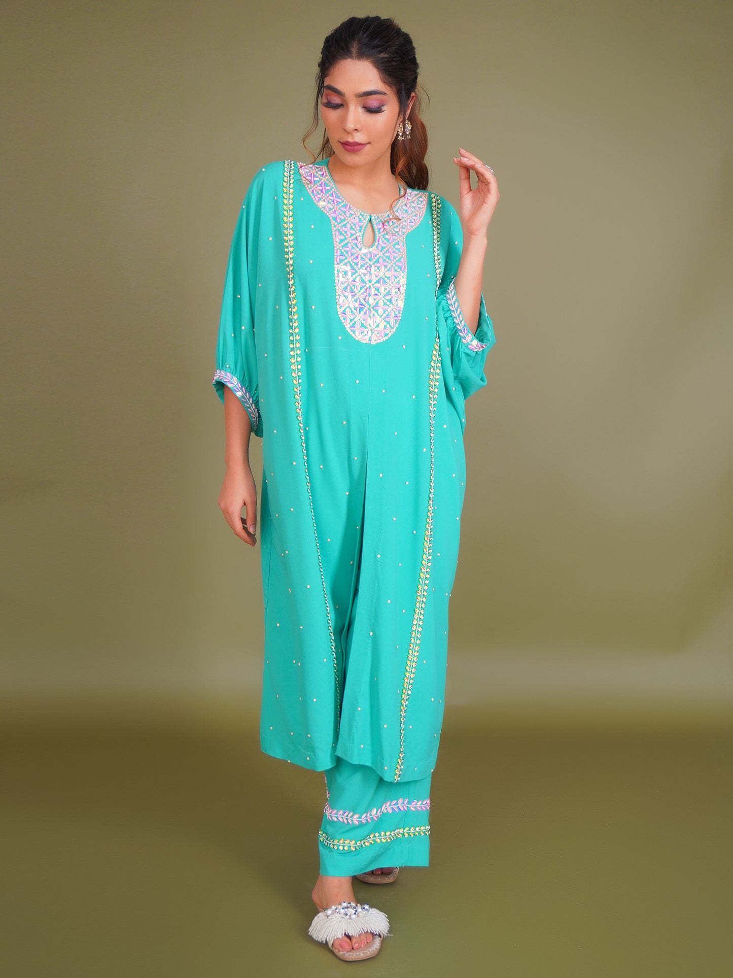 Jade Green Kaftan Set