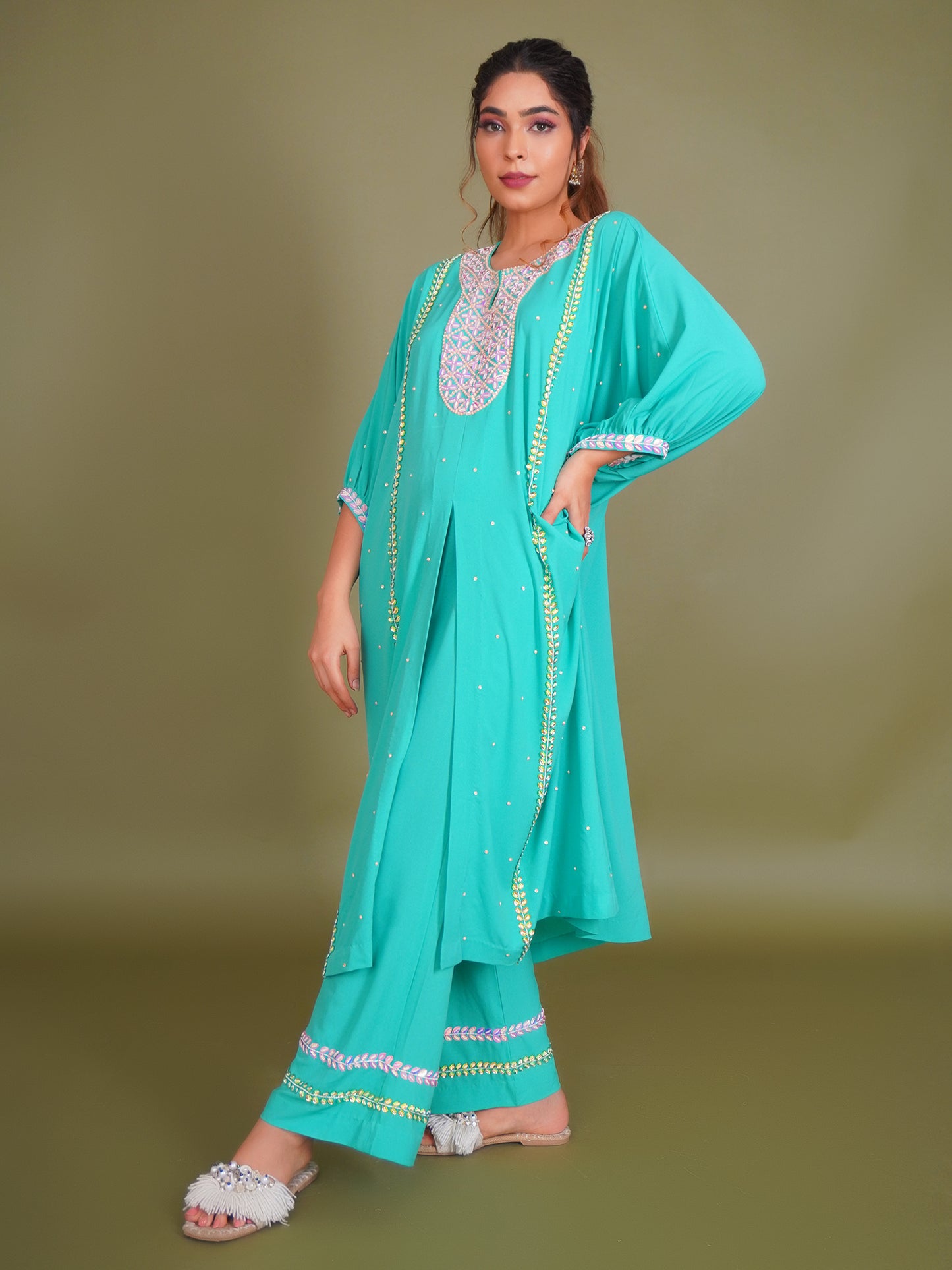 Jade Green Kaftan Set