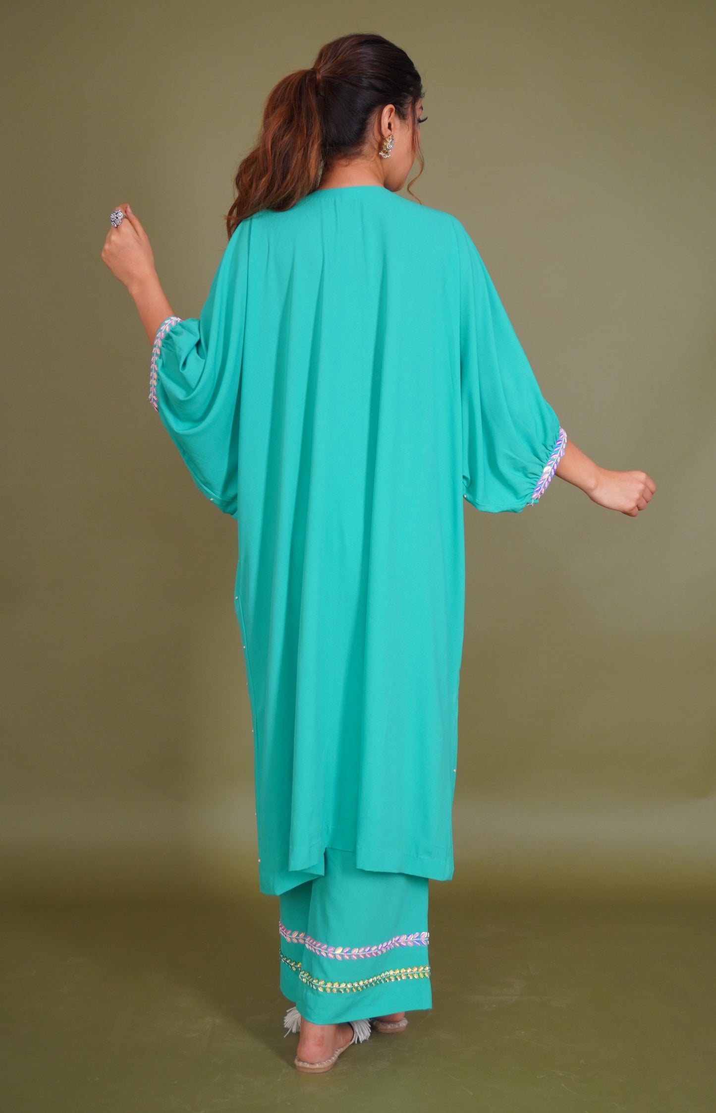 Jade Green Kaftan Set