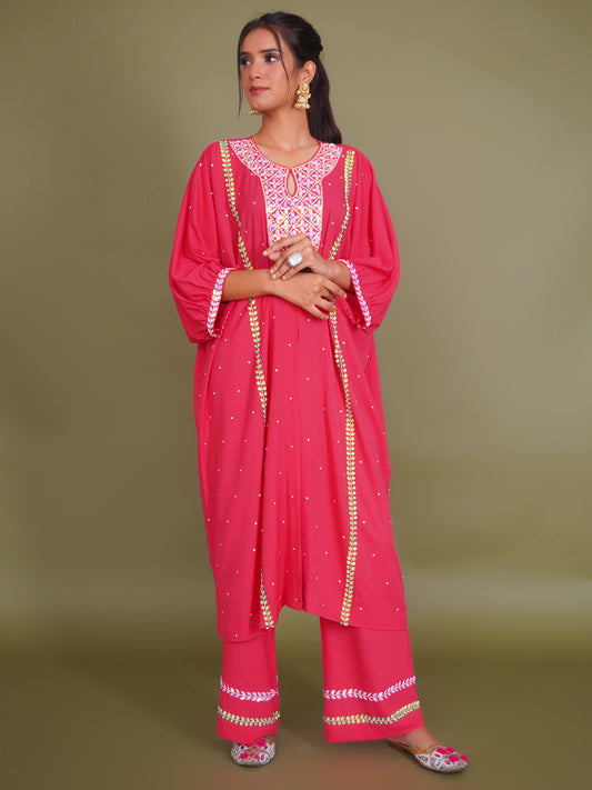 Cerise Pink Kaftan Set