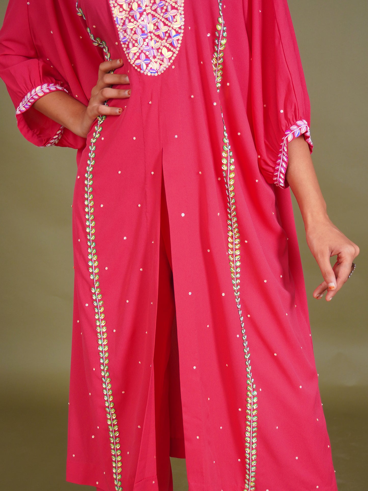 Cerise Pink Kaftan Set