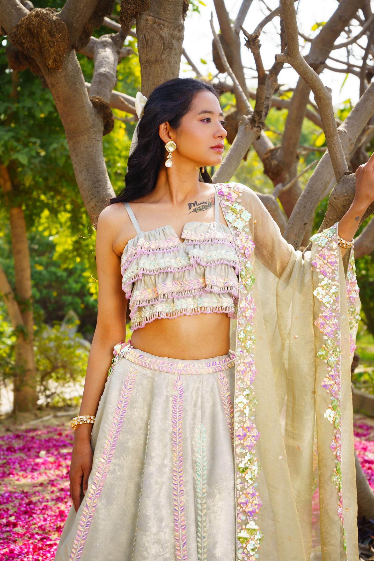 Tiana Frill Blouse Lehenga Set