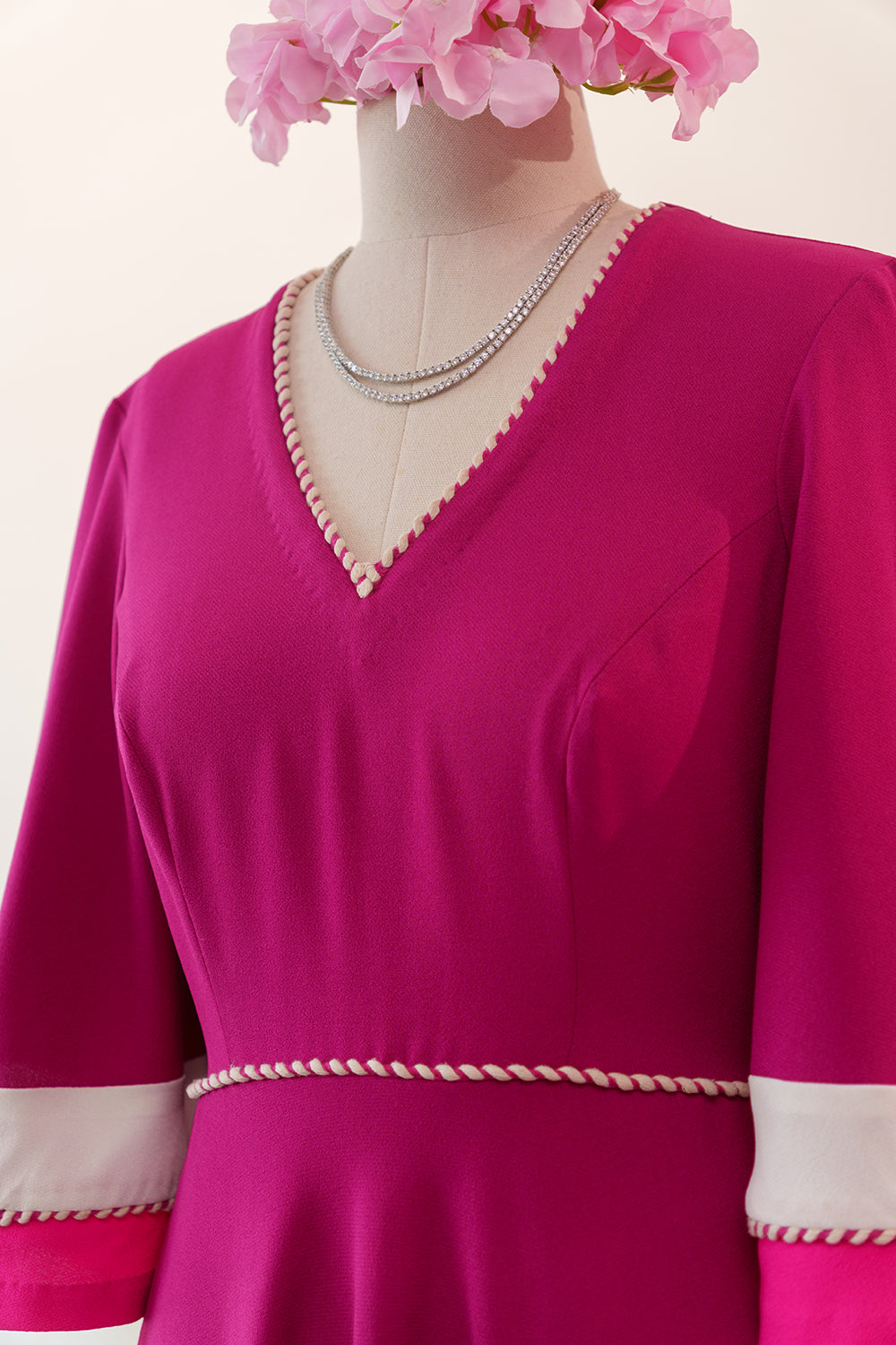 Color Blocked Dress in Pink