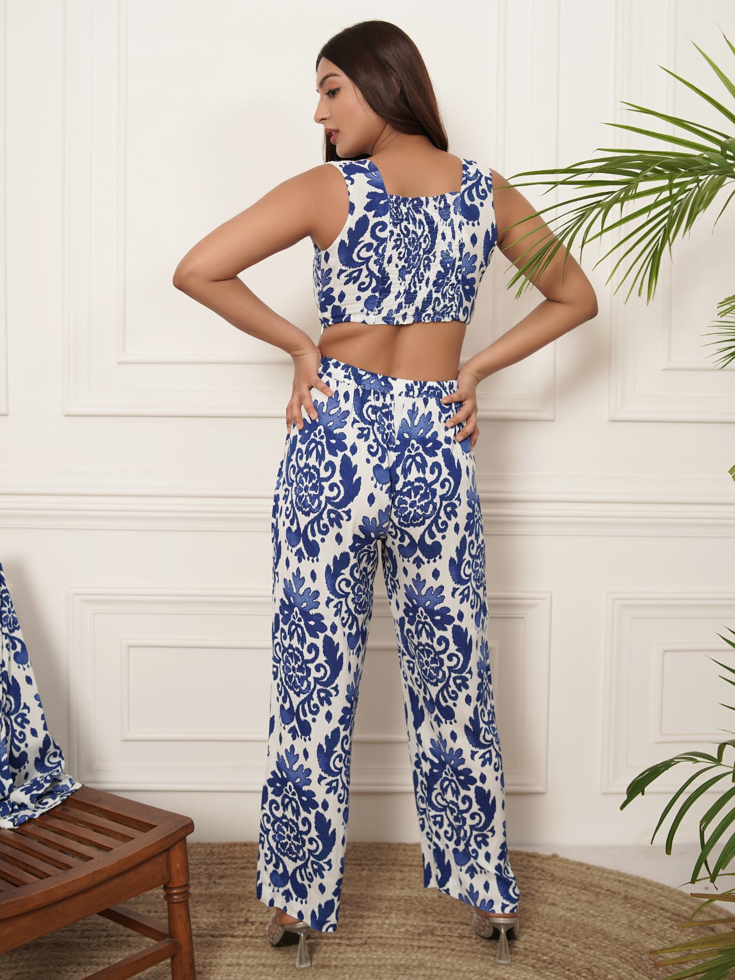 3 Piece Co-ord Set in Damask Print