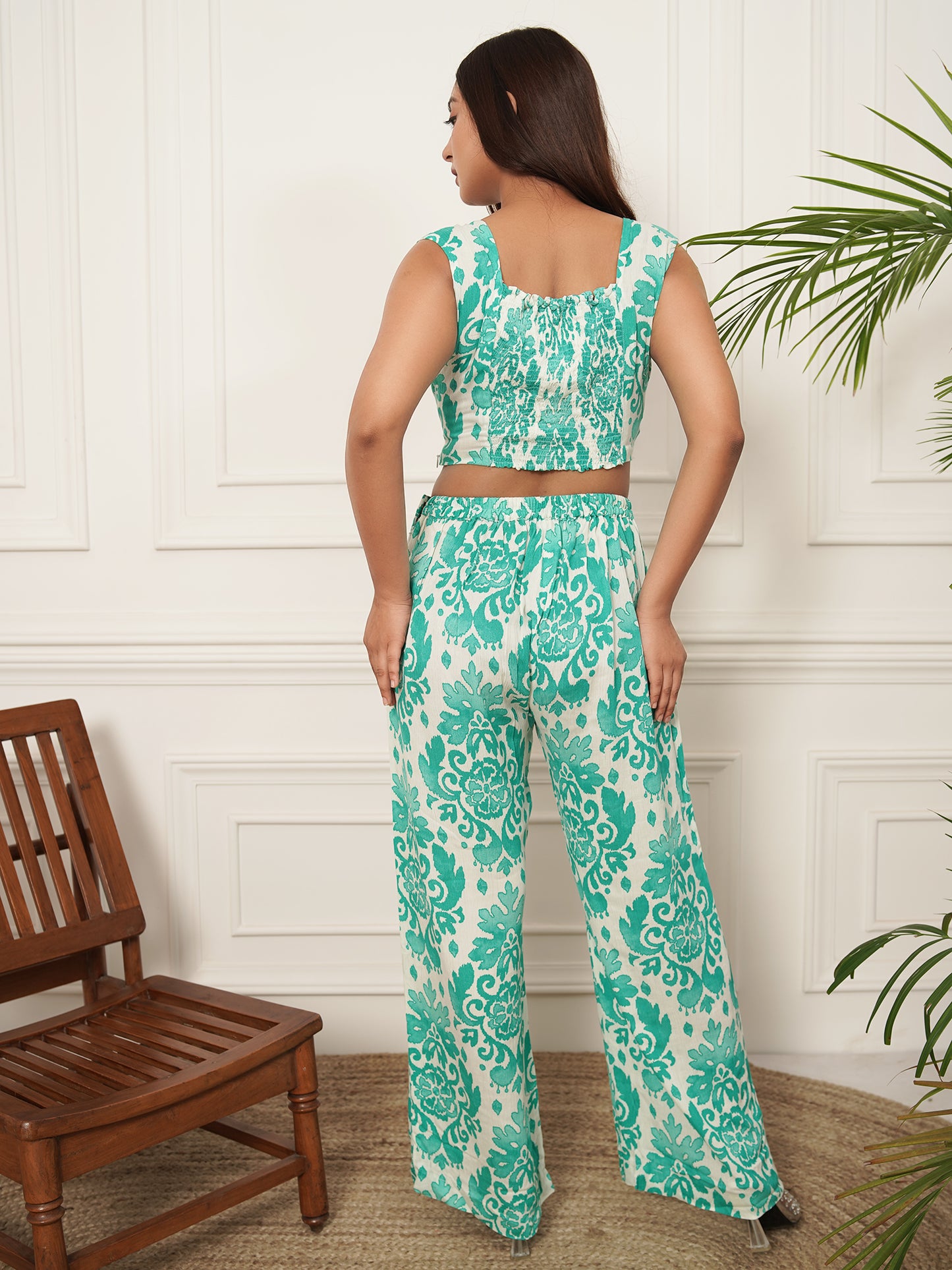 3 Piece Co-ord Set in Damask Print