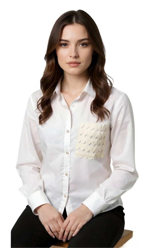 Cotton shirt with Hakuba Pocket Design